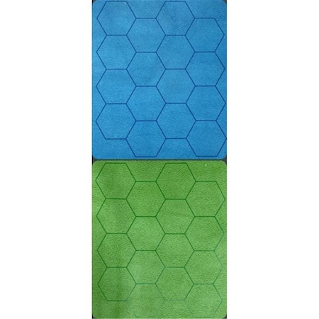 Time2Play 1 in. Reversible Hexes Megamat Board Game, Blue & Green TI2736894